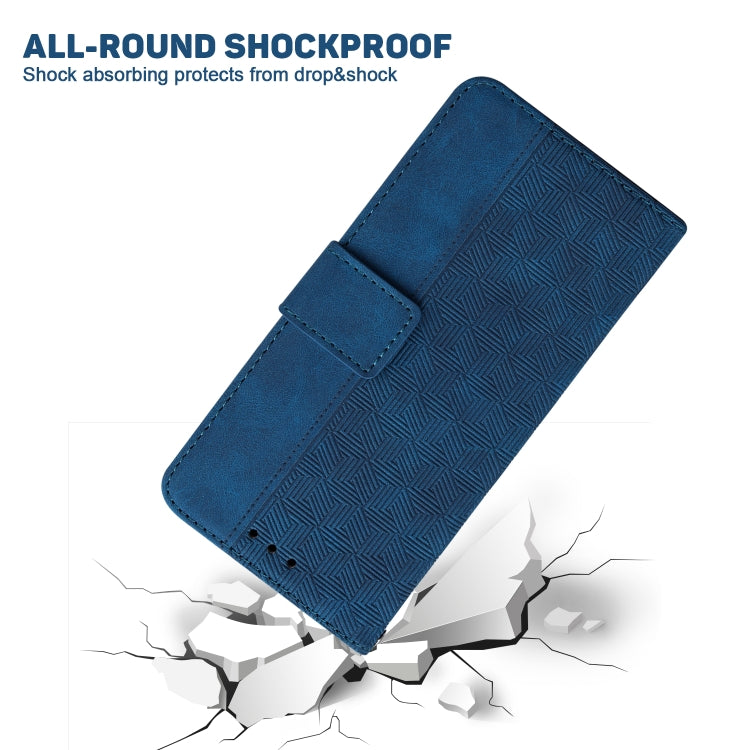 For Google Pixel 9 Geometric Embossed Leather Phone Case(Blue) - Google Cases by PMC TechLife | Online Shopping South Africa | PMC TechLife | Buy Now Pay Later Mobicred