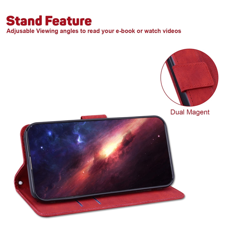 For Google Pixel 9 Geometric Embossed Leather Phone Case(Red) - free shipping - PMC TechLife - Order now!