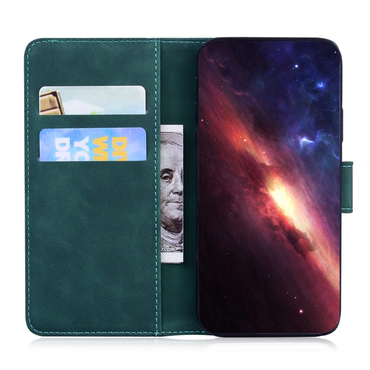For Google Pixel 9 Tiger Embossing Pattern Flip Leather Phone Case(Green) - Google Cases by PMC TechLife | Online Shopping South Africa | PMC TechLife | Buy Now Pay Later Mobicred