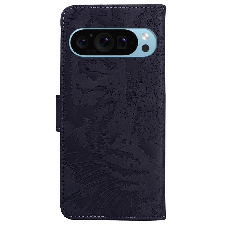 For Google Pixel 9 Pro 5G Tiger Embossing Pattern Flip Leather Phone Case(Black) - Google Cases by PMC Jewellery | Online Shopping South Africa | PMC Jewellery | Buy Now Pay Later Mobicred