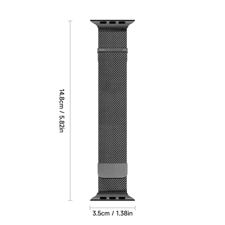 For Apple Watch Ultra 2 49mm DUX DUCIS Milanese Pro Series Stainless Steel Watch Band(Black) - Watch Bands by DUX DUCIS | Online Shopping South Africa | PMC Jewellery