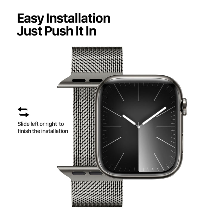 For Apple Watch SE 2022 44mm DUX DUCIS Milanese Pro Series Stainless Steel Watch Band(Graphite) - Watch Bands by DUX DUCIS | Online Shopping South Africa | PMC Jewellery