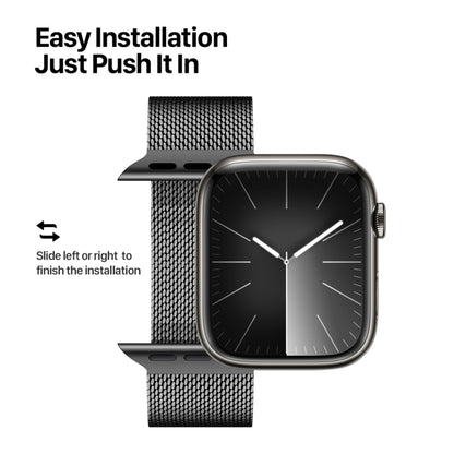 For Apple Watch SE 44mm DUX DUCIS Milanese Pro Series Stainless Steel Watch Band(Black) - Watch Bands by DUX DUCIS | Online Shopping South Africa | PMC Jewellery