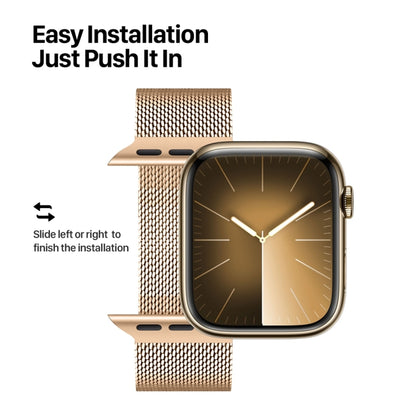 For Apple Watch SE 44mm DUX DUCIS Milanese Pro Series Stainless Steel Watch Band(Gold) - Watch Bands by DUX DUCIS | Online Shopping South Africa | PMC Jewellery