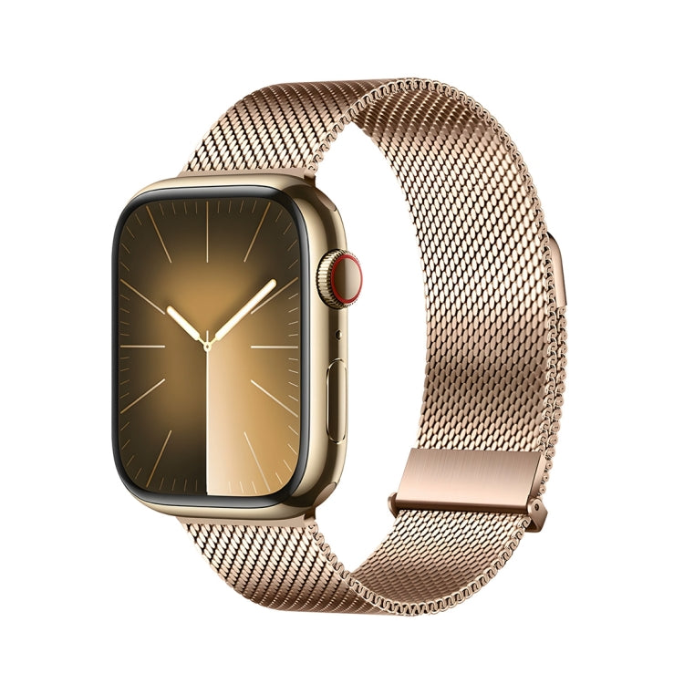 For Apple Watch Series 6 44mm DUX DUCIS Milanese Pro Series Stainless Steel Watch Band(Gold) - Watch Bands by DUX DUCIS | Online Shopping South Africa | PMC Jewellery