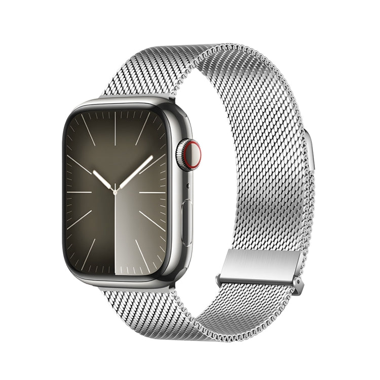 For Apple Watch 42mm DUX DUCIS Milanese Pro Series Stainless Steel Watch Band(Silver) - Watch Bands by DUX DUCIS | Online Shopping South Africa | PMC Jewellery