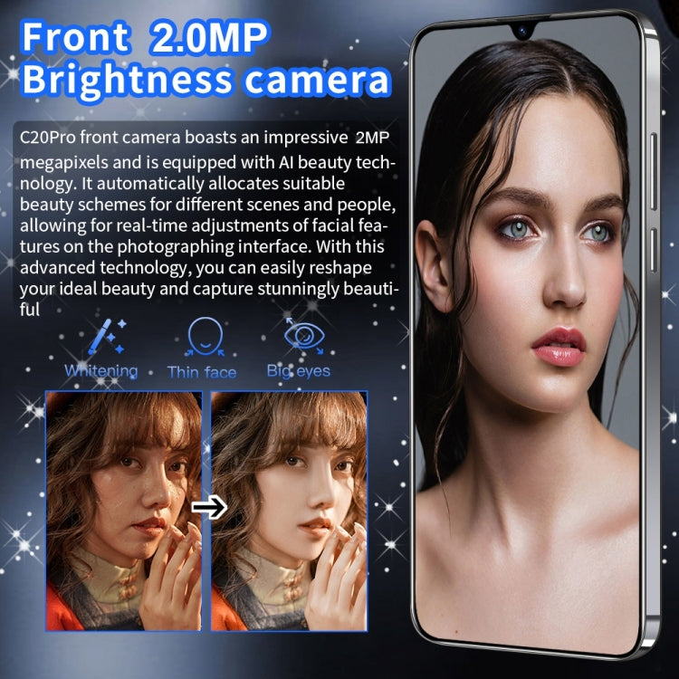 C20 Pro / X19, 2GB+16GB, 6.49 inch Face Identification Android 8.1 MTK6580A Quad Core, Network: 3G, Dual SIM(Black) -  by PMC Jewellery | Online Shopping South Africa | PMC Jewellery