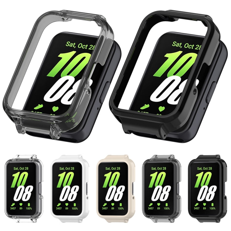 For Samsung Galaxy Fit 3 12mm Half Coverage Hollowed PC Watch Protective Case(Black) - Watch Cases by PMC TechLife | Online Shopping South Africa | PMC TechLife