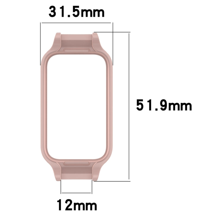 For Samsung Galaxy Fit 3 12mm Half Coverage Hollowed PC Watch Protective Case(Transparent White) - Watch Cases by PMC TechLife | Online Shopping South Africa | PMC TechLife