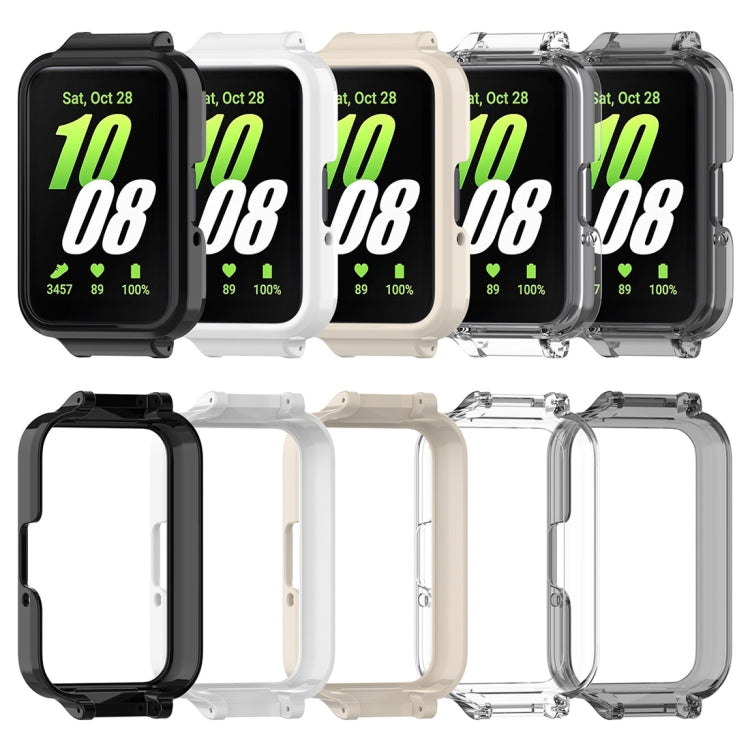 For Samsung Galaxy Fit 3 12mm Half Coverage Hollowed PC Watch Protective Case(Black) - Watch Cases by PMC TechLife | Online Shopping South Africa | PMC TechLife