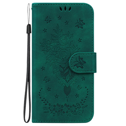 For Google Pixel 9 Pro Butterfly Rose Embossed Leather Phone Case(Green) - Google Cases by PMC Jewellery | Online Shopping South Africa | PMC Jewellery | Buy Now Pay Later Mobicred