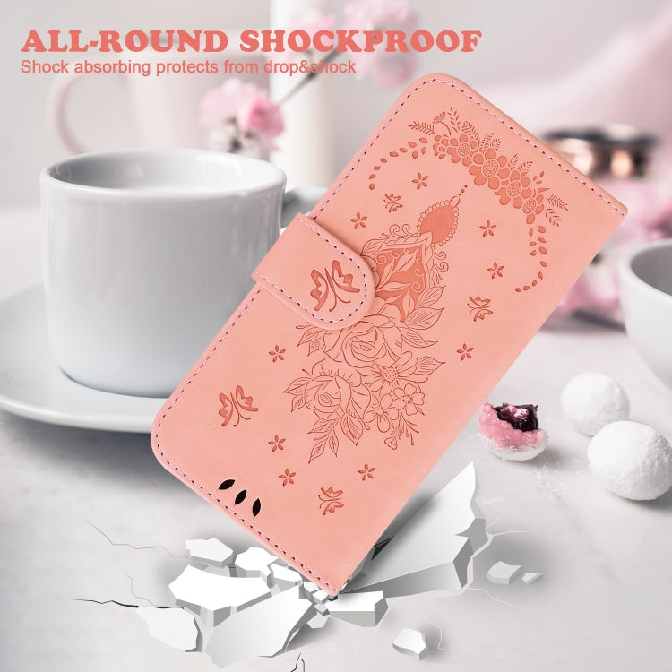 For Google Pixel 9 Butterfly Rose Embossed Leather Phone Case(Pink) - Google Cases by PMC TechLife | Online Shopping South Africa | PMC TechLife | Buy Now Pay Later Mobicred