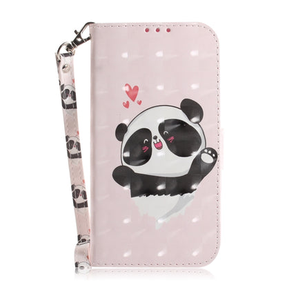 For Google Pixel 9 3D Colored Horizontal Flip Leather Phone Case(Heart Panda) - Google Cases by PMC Jewellery | Online Shopping South Africa | PMC Jewellery | Buy Now Pay Later Mobicred