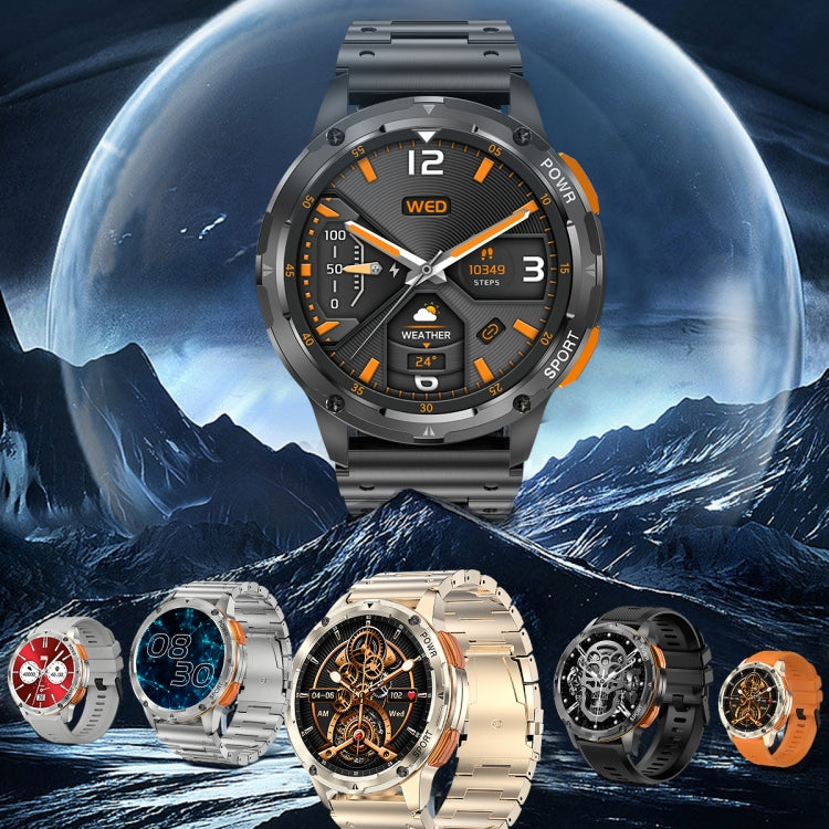 LEMFO AK59 1.43 inch AMLOED Round Screen Silicone Strap Smart Watch(Silver) - free shipping - PMC TechLife - Order now!