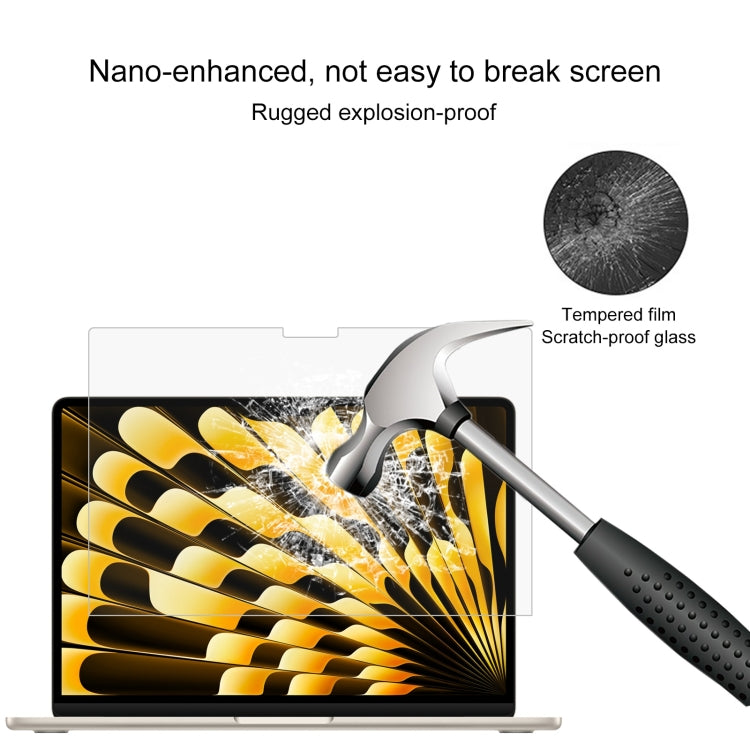 For Macbook Air 13 2024 2pcs 0.26mm 9H Surface Hardness Explosion-proof Tempered Glass Film - Screen Protectors by PMC TechLife | Online Shopping South Africa | PMC TechLife | Buy Now Pay Later Mobicred