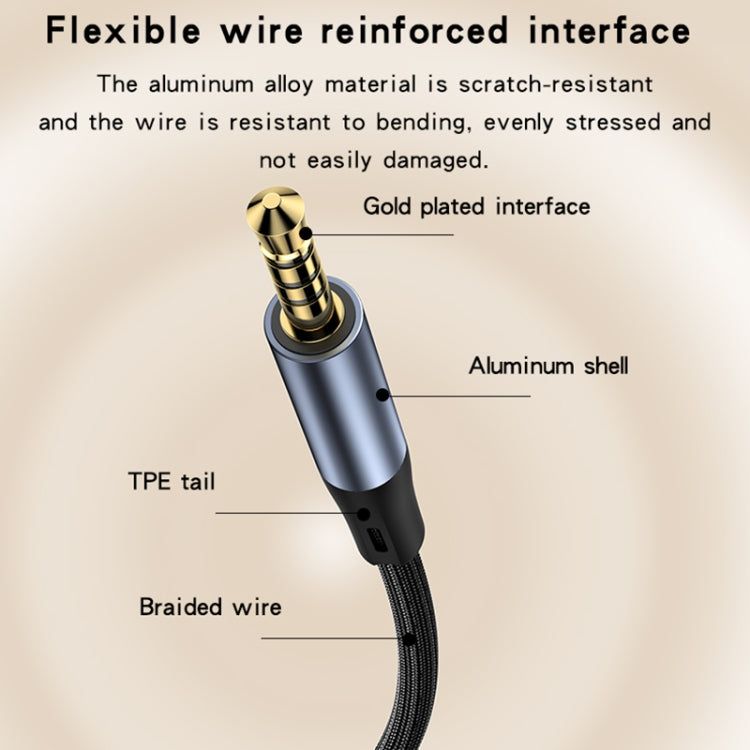 Yesido YAU43 3.5mm to 3.5mm AUX Audio Adapter Cable, Length: 1m(Black) - free shipping - PMC Jewellery - Order now!