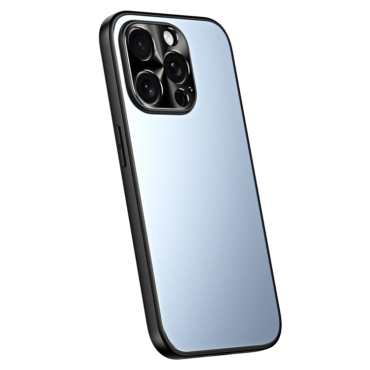 For iPhone 14 Pro R-JUST RJ-61 Electroplating Frosted TPU + PC Phone Case(Blue) - iPhone 14 Pro Cases by R-JUST | Online Shopping South Africa | PMC TechLife