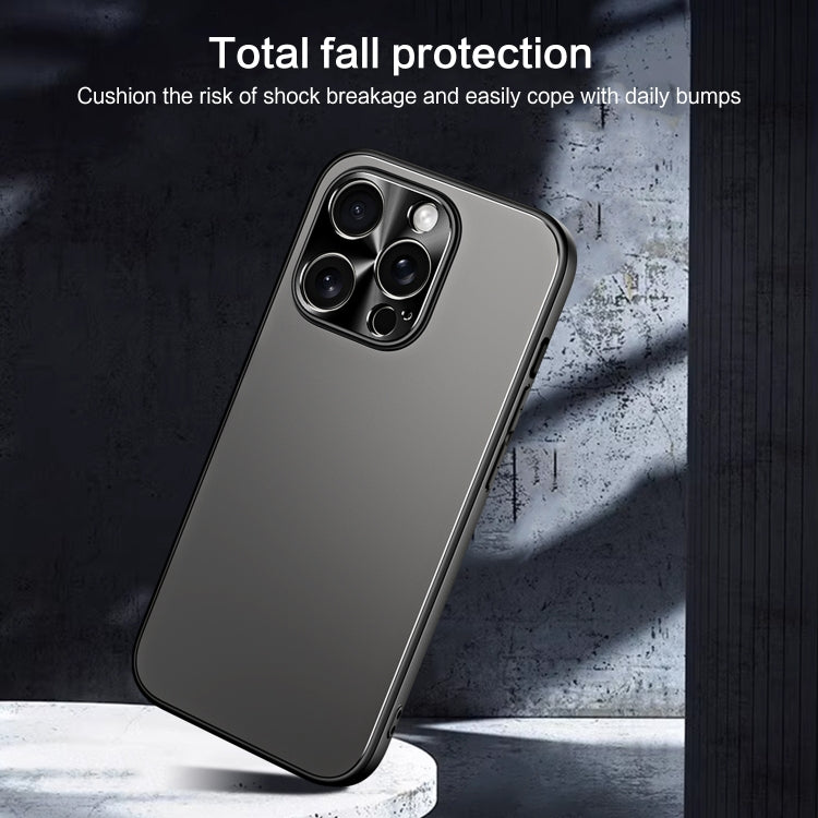 For iPhone 14 Plus R-JUST RJ-61 Electroplating Frosted TPU + PC Phone Case(Blue) - iPhone 14 Plus Cases by R-JUST | Online Shopping South Africa | PMC TechLife