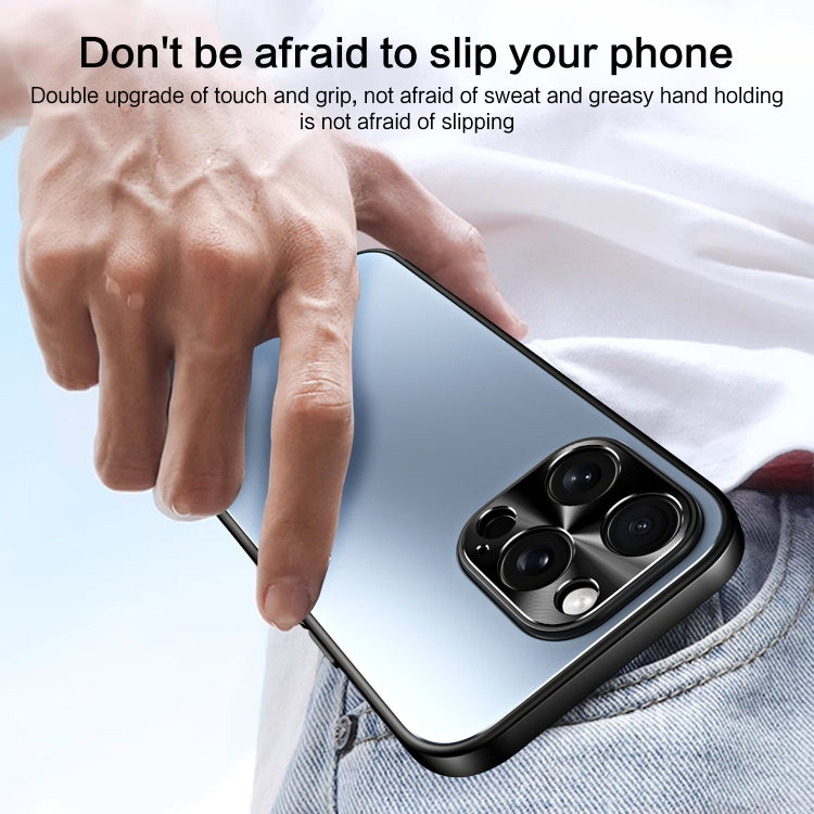 For iPhone 14 Pro R-JUST RJ-61 Electroplating Frosted TPU + PC Phone Case(Grey) - iPhone 14 Pro Cases by R-JUST | Online Shopping South Africa | PMC TechLife