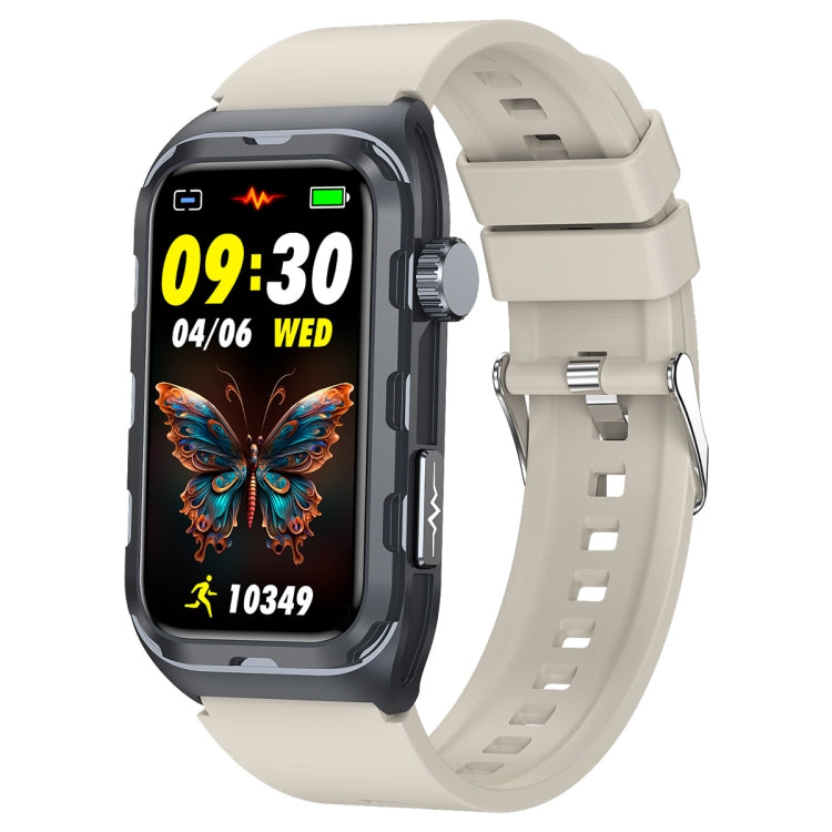 TK79 1.47 inch IP68 Waterproof Smart Watch, Support ECG / Blood Glucose / Blood Oxygen Monitoring / Uric Acid(Beige) - Smart Wristbands by PMC TechLife | Online Shopping South Africa | PMC TechLife | Buy Now Pay Later Mobicred