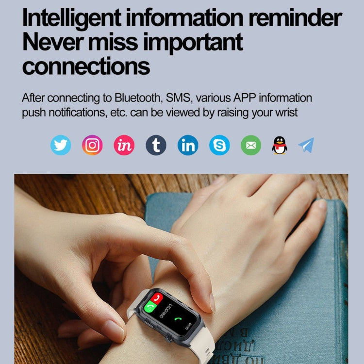TK79 1.47 inch IP68 Waterproof Smart Watch, Support ECG / Blood Glucose / Blood Oxygen Monitoring / Uric Acid(Beige) - Smart Wristbands by PMC TechLife | Online Shopping South Africa | PMC TechLife | Buy Now Pay Later Mobicred