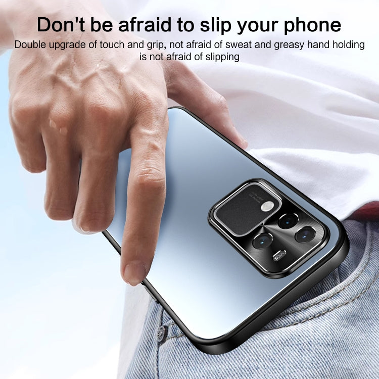 For vivo S18 Pro R-JUST RJ-61 Electroplating Frosted TPU + PC Phone Case(Grey) - S18 Pro Cases by R-JUST | Online Shopping South Africa | PMC TechLife
