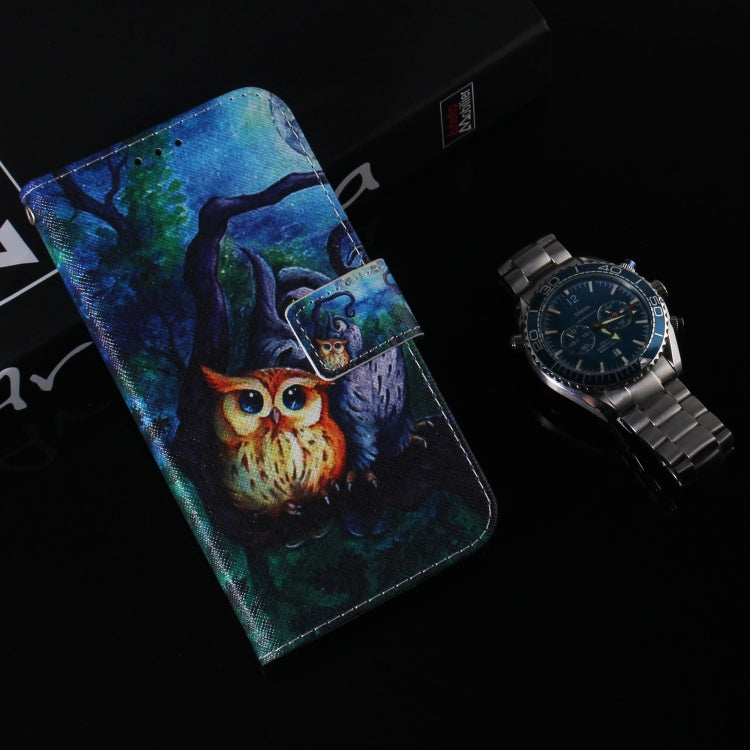For Google Pixel 9 Pro Coloured Drawing Flip Leather Phone Case(Oil Painting Owl) - Google Cases by PMC TechLife | Online Shopping South Africa | PMC TechLife | Buy Now Pay Later Mobicred
