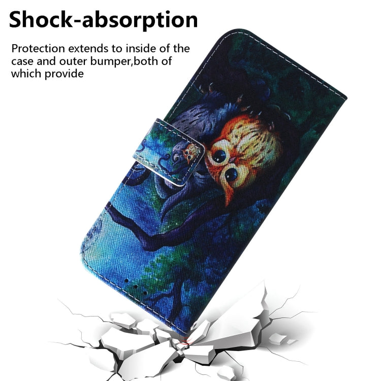 For Google Pixel 9 Coloured Drawing Flip Leather Phone Case(Oil Painting Owl) - Google Cases by PMC TechLife | Online Shopping South Africa | PMC TechLife | Buy Now Pay Later Mobicred