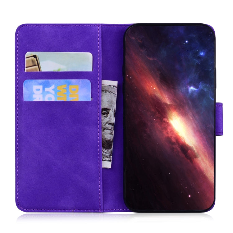 For Google Pixel 9 Pro Skin Feel Pure Color Flip Leather Phone Case(Purple) - Google Cases by PMC TechLife | Online Shopping South Africa | PMC TechLife | Buy Now Pay Later Mobicred