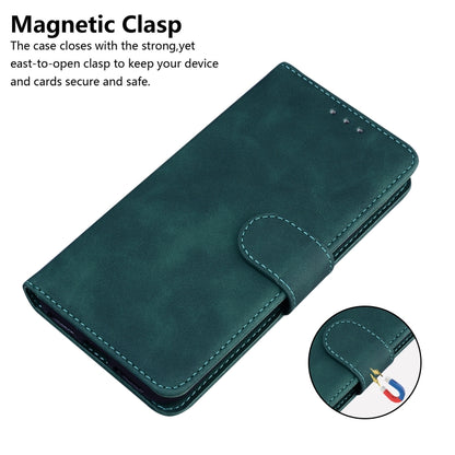 For Google Pixel 9 Pro Skin Feel Pure Color Flip Leather Phone Case(Green) - Google Cases by PMC Jewellery | Online Shopping South Africa | PMC Jewellery | Buy Now Pay Later Mobicred