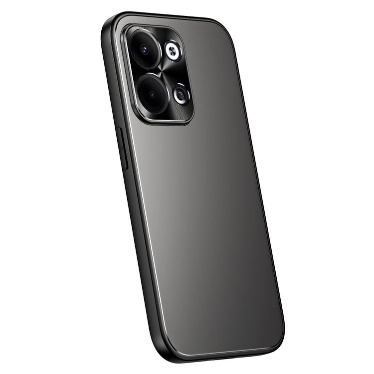 For OPPO Reno9 Pro+ R-JUST RJ-61 Electroplating Frosted TPU + PC Phone Case(Grey) - OPPO Cases by R-JUST | Online Shopping South Africa | PMC Jewellery