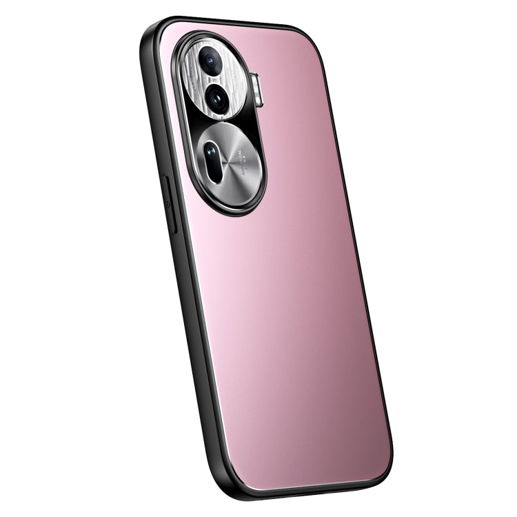 For OPPO Reno11 Global R-JUST RJ-61 Electroplating Frosted TPU + PC Phone Case(Pink) - Reno11 Cases by R-JUST | Online Shopping South Africa | PMC Jewellery