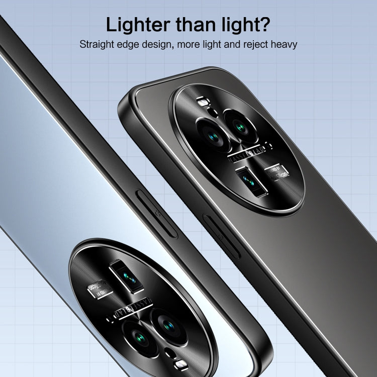 For OPPO Find X6 R-JUST RJ-61 Electroplating Frosted TPU + PC Phone Case(Grey) - OPPO Cases by R-JUST | Online Shopping South Africa | PMC TechLife | Buy Now Pay Later Mobicred