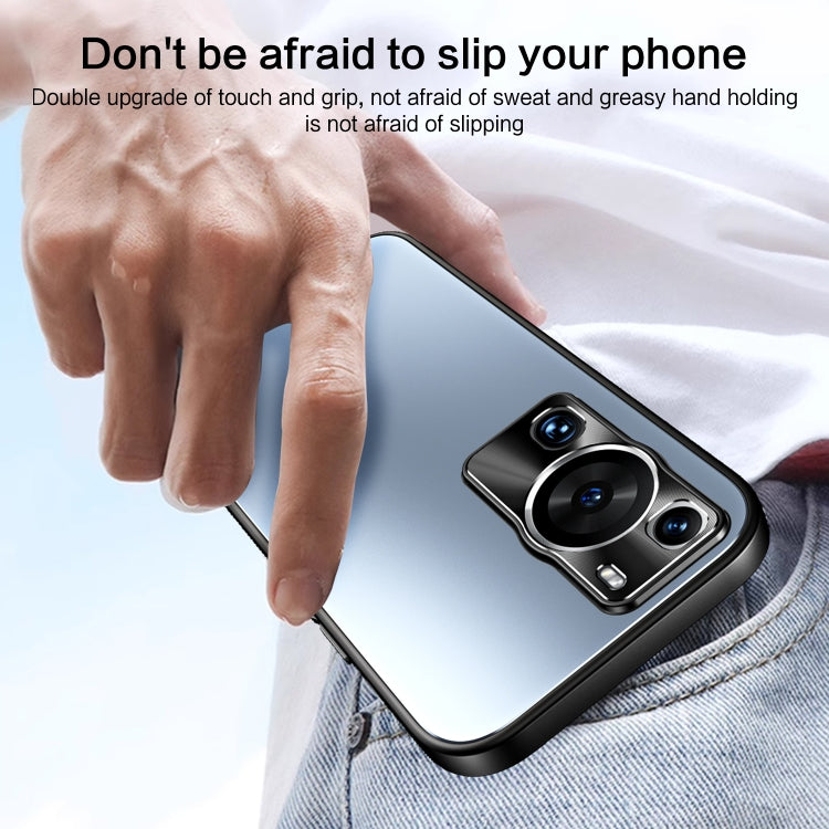 For Huawei P60 / P60 Pro R-JUST RJ-61 Electroplating Frosted TPU + PC Phone Case(Grey) - Huawei Cases by R-JUST | Online Shopping South Africa | PMC TechLife | Buy Now Pay Later Mobicred