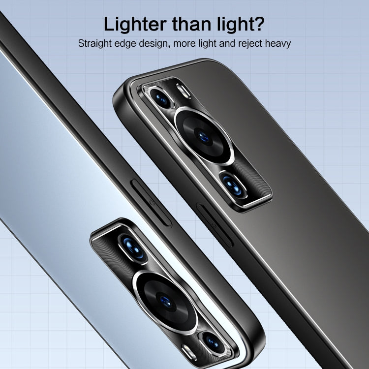 For Huawei P60 / P60 Pro R-JUST RJ-61 Electroplating Frosted TPU + PC Phone Case(Blue) - Huawei Cases by R-JUST | Online Shopping South Africa | PMC TechLife | Buy Now Pay Later Mobicred
