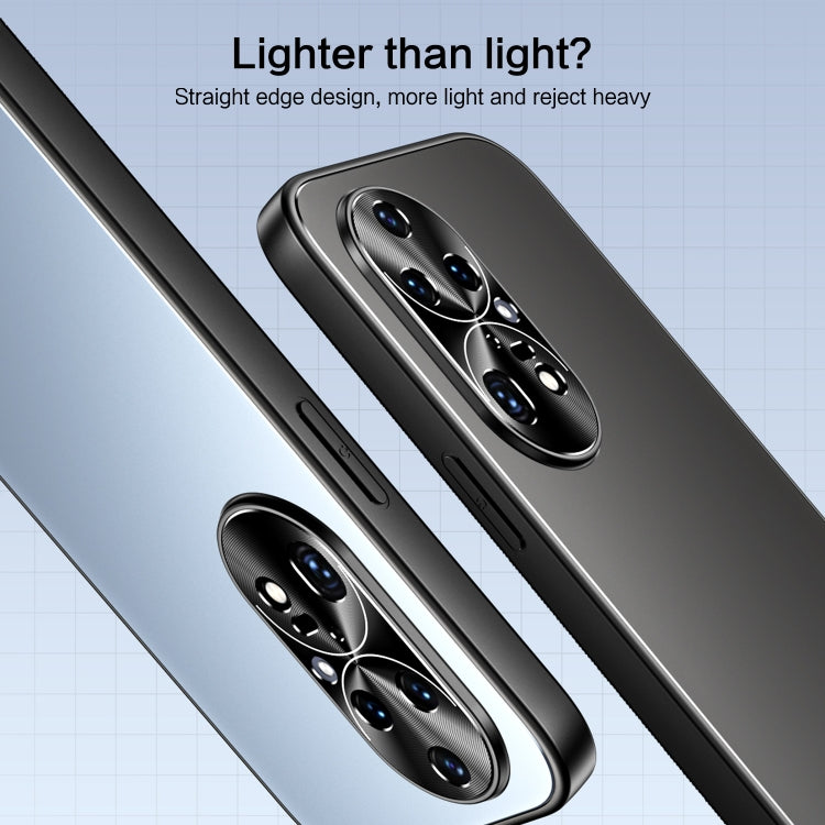 For Huawei P50 R-JUST RJ-61 Electroplating Frosted TPU + PC Phone Case(Silver) - Huawei Cases by R-JUST | Online Shopping South Africa | PMC TechLife | Buy Now Pay Later Mobicred
