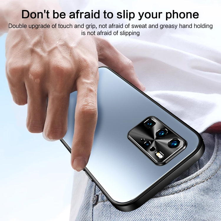For Huawei P40 R-JUST RJ-61 Electroplating Frosted TPU + PC Phone Case(Blue) - free shipping - PMC TechLife - Order now!