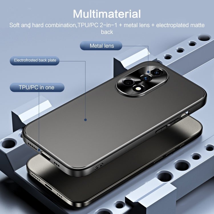 For Huawei nova 12 Pro R-JUST RJ-61 Electroplating Frosted TPU + PC Phone Case(Grey) - Huawei Cases by R-JUST | Online Shopping South Africa | PMC TechLife | Buy Now Pay Later Mobicred