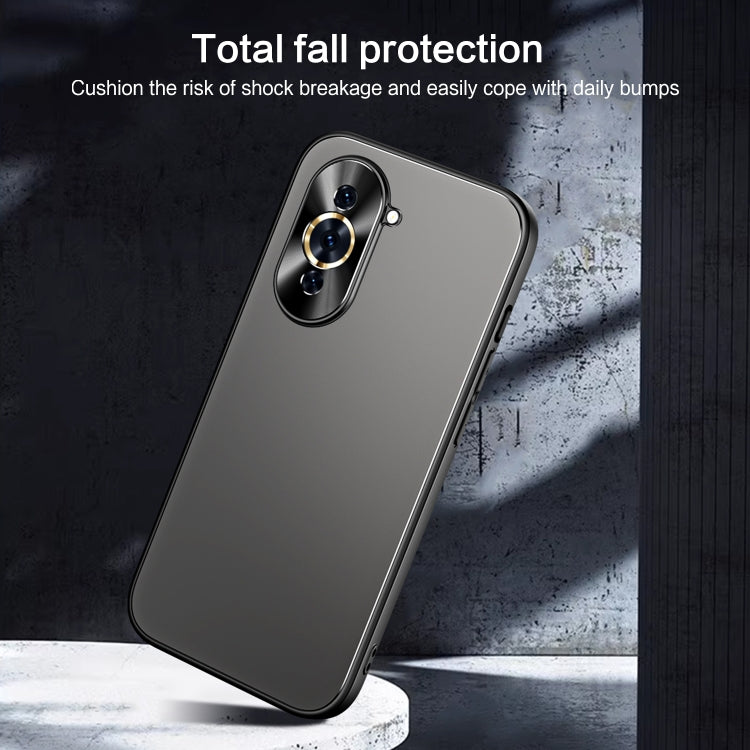 For Huawei nova 10 Pro R-JUST RJ-61 Electroplating Frosted TPU + PC Phone Case(Blue) - Huawei Cases by R-JUST | Online Shopping South Africa | PMC TechLife | Buy Now Pay Later Mobicred