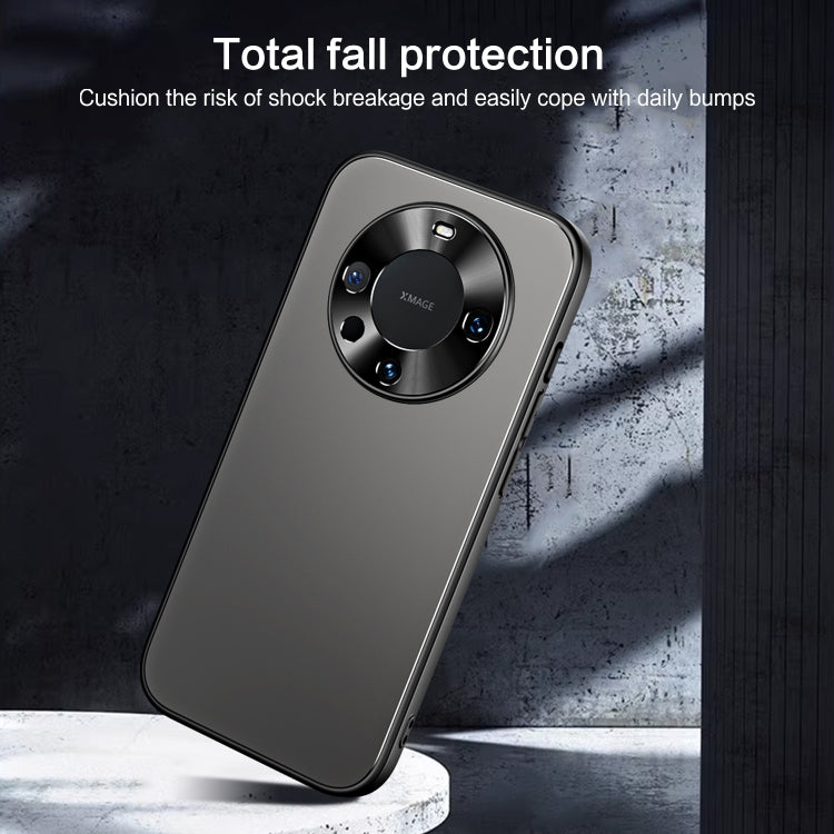 For Huawei Mate 60 Pro R-JUST RJ-61 Electroplating Frosted TPU + PC Phone Case(Blue) - Huawei Cases by R-JUST | Online Shopping South Africa | PMC TechLife | Buy Now Pay Later Mobicred