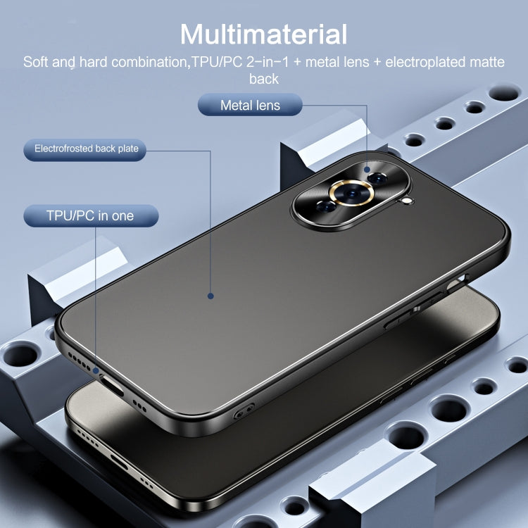 For Huawei nova 10 R-JUST RJ-61 Electroplating Frosted TPU + PC Phone Case(Grey) - Huawei Cases by R-JUST | Online Shopping South Africa | PMC TechLife | Buy Now Pay Later Mobicred