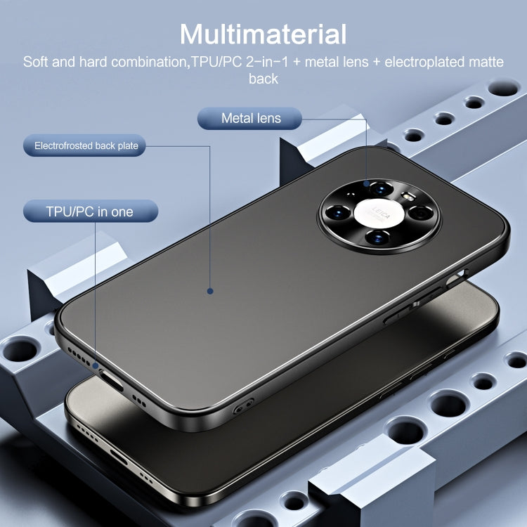 For Huawei Mate 40 R-JUST RJ-61 Electroplating Frosted TPU + PC Phone Case with Holder(Silver) - Huawei Cases by R-JUST | Online Shopping South Africa | PMC TechLife | Buy Now Pay Later Mobicred