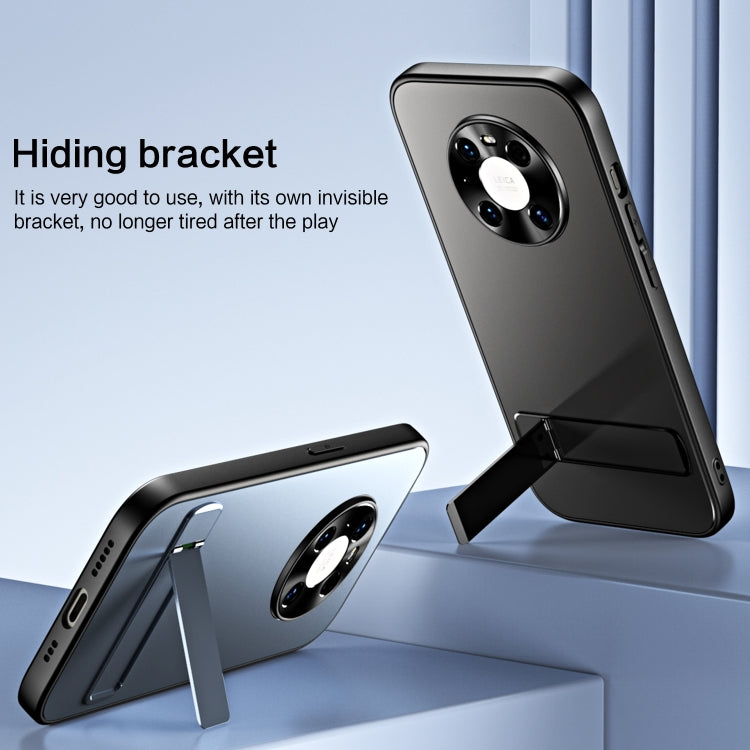For Huawei Mate 40 R-JUST RJ-61 Electroplating Frosted TPU + PC Phone Case with Holder(Silver) - Huawei Cases by R-JUST | Online Shopping South Africa | PMC TechLife | Buy Now Pay Later Mobicred