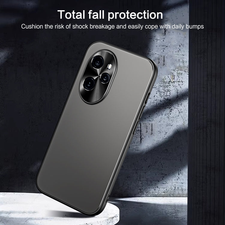 For Honor 100 R-JUST RJ-61 Electroplating Frosted TPU + PC Phone Case(Pink) - Honor Cases by R-JUST | Online Shopping South Africa | PMC TechLife | Buy Now Pay Later Mobicred