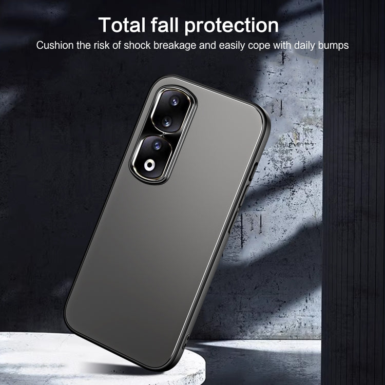 For Honor 90 R-JUST RJ-61 Electroplating Frosted TPU + PC Phone Case(Grey) - Honor Cases by R-JUST | Online Shopping South Africa | PMC TechLife | Buy Now Pay Later Mobicred