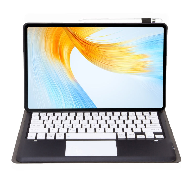 For Huawei MatePad Pro 13.2 inch AH18-A Detachable Bluetooth Keyboard Leather Tablet Case with Touch(Black+White) - Huawei Keyboard by PMC TechLife | Online Shopping South Africa | PMC TechLife