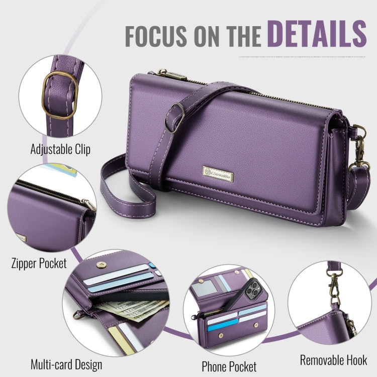 CaseMe Me30 Multi Functional Diagonal Cross Bag Phone Case(Purple) -  by CaseMe | Online Shopping South Africa | PMC Jewellery | Buy Now Pay Later Mobicred