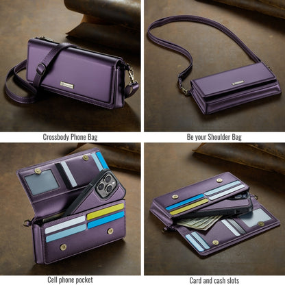 CaseMe Me30 Multi Functional Diagonal Cross Bag Phone Case(Purple) -  by CaseMe | Online Shopping South Africa | PMC Jewellery | Buy Now Pay Later Mobicred