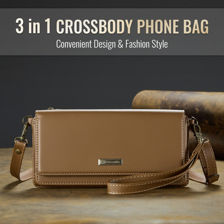 CaseMe Me30 Multi Functional Diagonal Cross Bag Phone Case(Brown) -  by CaseMe | Online Shopping South Africa | PMC Jewellery | Buy Now Pay Later Mobicred