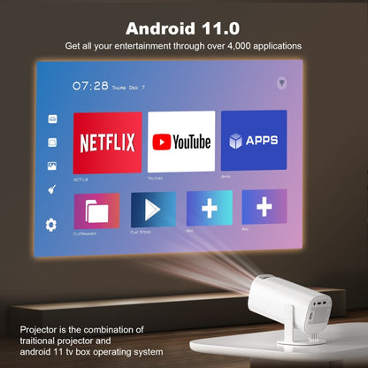 GXMO P30 Android 11 OS HD Portable WiFi Projector, Plug Type:UK Plug(White) - Mini Projector by GXMO | Online Shopping South Africa | PMC Jewellery | Buy Now Pay Later Mobicred